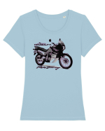 Adventure motorcycles are fun Transalp 600 Tricou mânecă scurtă guler larg fitted Damă Expresser
