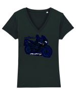 Adventure motorcycles are fun Transalp 650 Tricou mânecă scurtă guler V Damă Evoker
