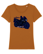 Adventure motorcycles are fun Transalp 650 Tricou mânecă scurtă guler larg fitted Damă Expresser