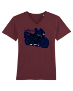 Adventure motorcycles are fun Transalp 650 Tricou mânecă scurtă guler V Bărbat Presenter