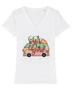 90's girl Tricou mânecă scurtă guler V Damă Evoker