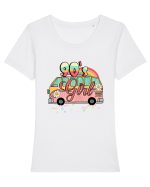 90's girl Tricou mânecă scurtă guler larg fitted Damă Expresser