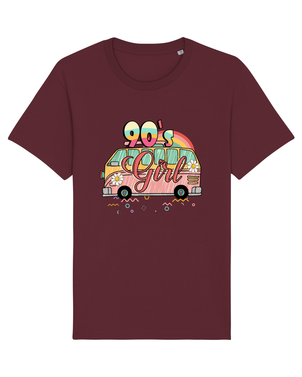 Tricou mânecă scurtă Unisex Rocker Burgundy