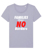 Families have no borders Tricou mânecă scurtă guler larg fitted Damă Expresser