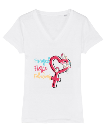 Focused Fierce Fabulous White