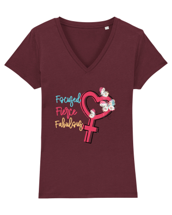 Focused Fierce Fabulous Burgundy