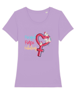 Focused Fierce Fabulous Tricou mânecă scurtă guler larg fitted Damă Expresser