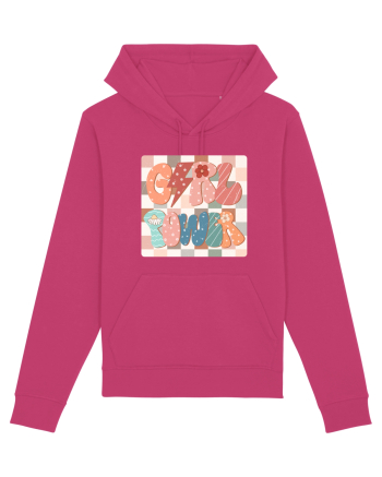 Girl Power Retro Style Raspberry