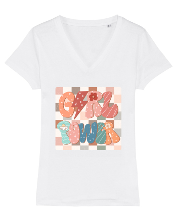 Girl Power Retro Style White