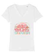 GRL PWR Tricou mânecă scurtă guler V Damă Evoker