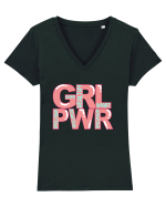 GRL PWR Tricou mânecă scurtă guler V Damă Evoker