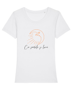 Soarele și luna Tricou mânecă scurtă guler larg fitted Damă Expresser