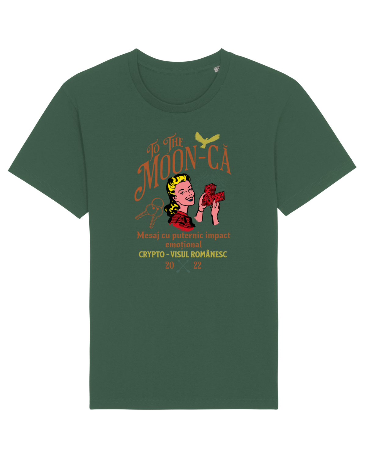 Tricou mânecă scurtă Unisex Rocker Bottle Green