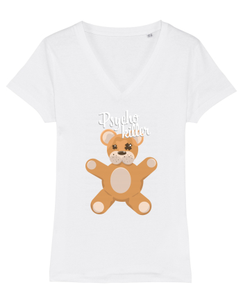 Psycho killer teddy bear White