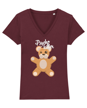 Psycho killer teddy bear Burgundy