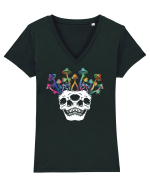 Shrooms Tricou mânecă scurtă guler V Damă Evoker