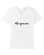 BoyMom Tricou mânecă scurtă guler V Bărbat Presenter