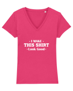 Look Good  Tricou mânecă scurtă guler V Damă Evoker