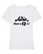 Adio, clasa a 12-a! Tricou de pus in rama. Tricou mânecă scurtă guler larg fitted Damă Expresser