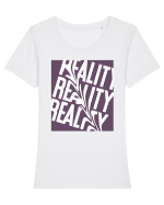 reality2 Tricou mânecă scurtă guler larg fitted Damă Expresser
