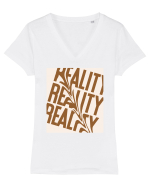 reality4 Tricou mânecă scurtă guler V Damă Evoker