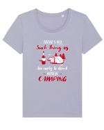 Too early to drink Tricou mânecă scurtă guler larg fitted Damă Expresser