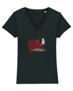 Kills & Kisses Tricou mânecă scurtă guler V Damă Evoker