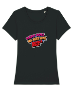 Baby doll, you need some Rock&Roll Tricou mânecă scurtă guler larg fitted Damă Expresser