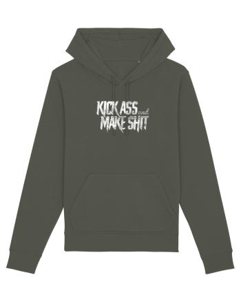 Kick Ass & Make Shit (white) Khaki