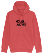 Kick Ass & Make Shit (black) Hanorac cu fermoar Unisex Connector