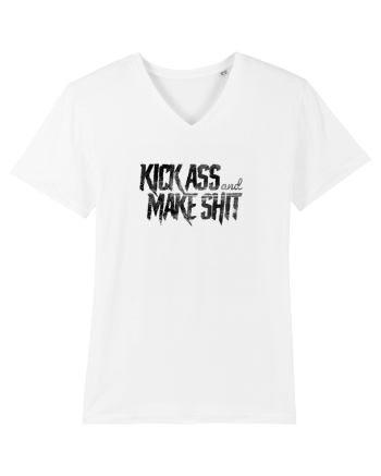 Kick Ass & Make Shit (black) White