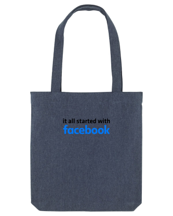 It all started with Facebook (black) Midnight Blue
