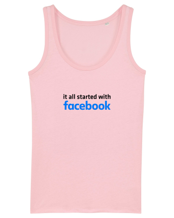It all started with Facebook (black) Cotton Pink