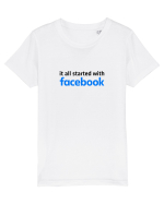 It all started with Facebook (black) Tricou mânecă scurtă  Copii Mini Creator
