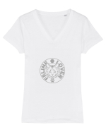 Feline Lover - tricoul meu cu pisica Tricou mânecă scurtă guler V Damă Evoker