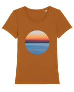 Sunrise Tricou mânecă scurtă guler larg fitted Damă Expresser