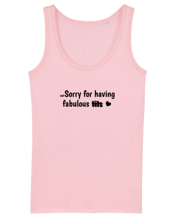 Not Sorry For Having Fabulous Tits glitch  Cotton Pink