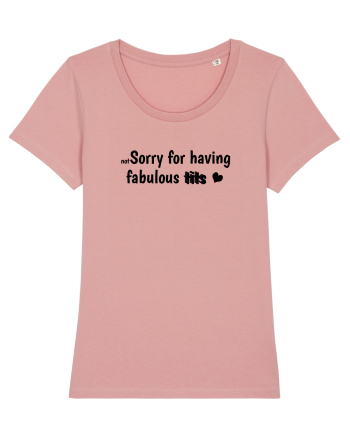Not Sorry For Having Fabulous Tits glitch  Canyon Pink