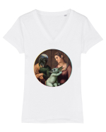 The Baby (Man do and Madonna with the Infant) Tricou mânecă scurtă guler V Damă Evoker