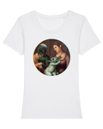 The Baby (Man do and Madonna with the Infant) Tricou mânecă scurtă guler larg fitted Damă Expresser