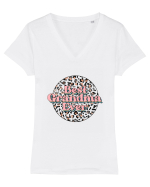 Best Grandma Ever Tricou mânecă scurtă guler V Damă Evoker