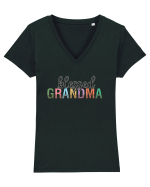 Blessed Grandma Tricou mânecă scurtă guler V Damă Evoker