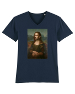 Mona Dali sa - Mona Lisa 01 Tricou mânecă scurtă guler V Bărbat Presenter