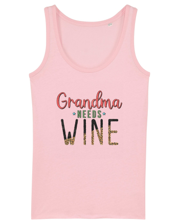 Grandma needs wine Cotton Pink