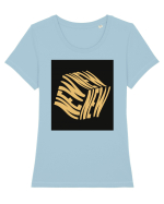 new 192 Tricou mânecă scurtă guler larg fitted Damă Expresser