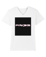 faqs 283 Tricou mânecă scurtă guler V Bărbat Presenter