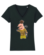 Hooligan pig Tricou mânecă scurtă guler V Damă Evoker