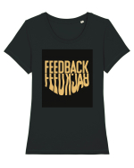 feedback 135 Tricou mânecă scurtă guler larg fitted Damă Expresser