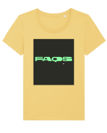 faqs 275 Tricou mânecă scurtă guler larg fitted Damă Expresser