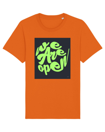 we are open 301 Bright Orange